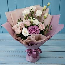 Букет цветов из:  Розы и Лизиантусы #REPLACE_PRED# городе Грязи