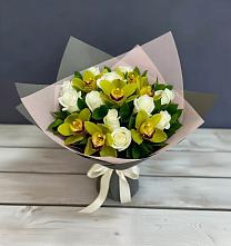 Букет цветов из:  Орхидеи и Розы в городе Грязи