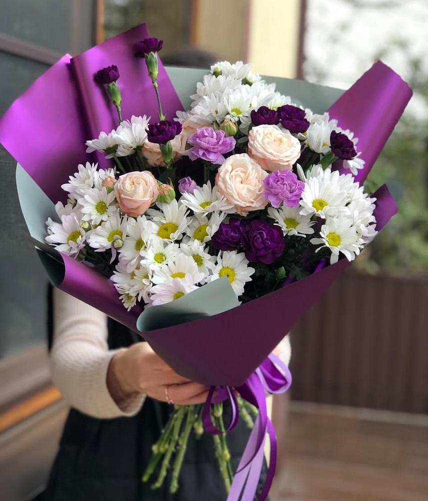 Букет цветов из: Хризантемы, Гвоздики и Розы в городе Грязи