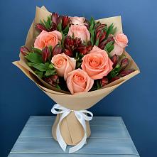 Букет цветов из:  Розы и Альстромерии в городе Грязи