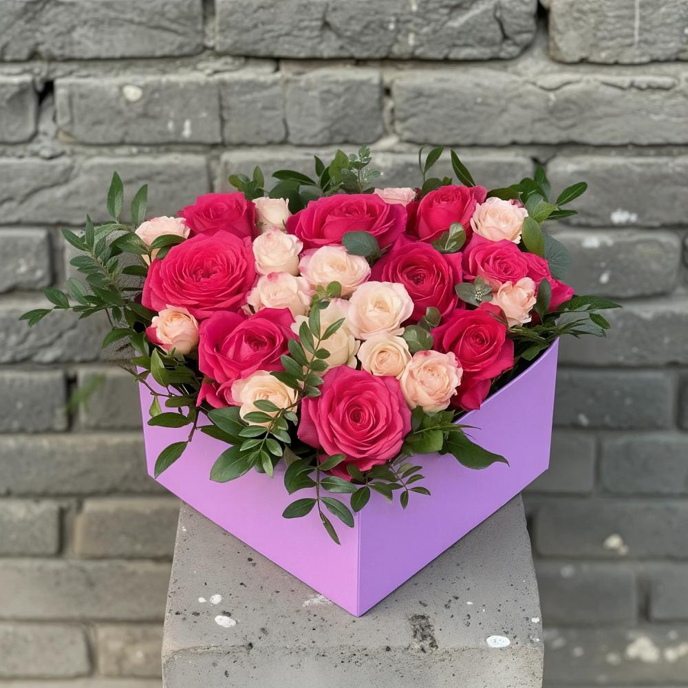 Цветочная композиция из Розы в коробке в городе Грязи