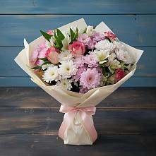 Букет цветов из:  Хризантемы, Альстромерии и Розы в городе Грязи