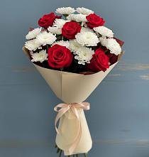 Букет цветов из:  Розы и Хризантемы #REPLACE_PRED# городе Грязи