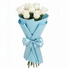 Букет 7 белых роз Проуд в городе Грязи