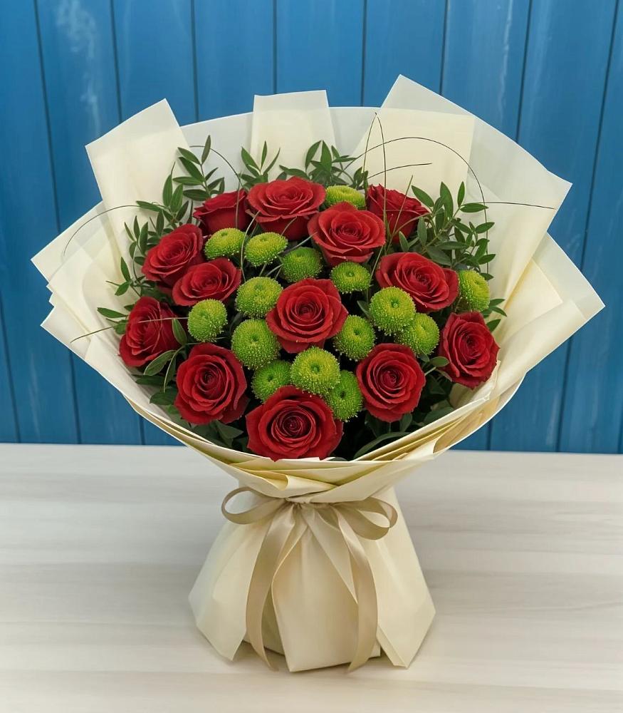 Букет цветов из: Розы и Хризантемы в городе Грязи