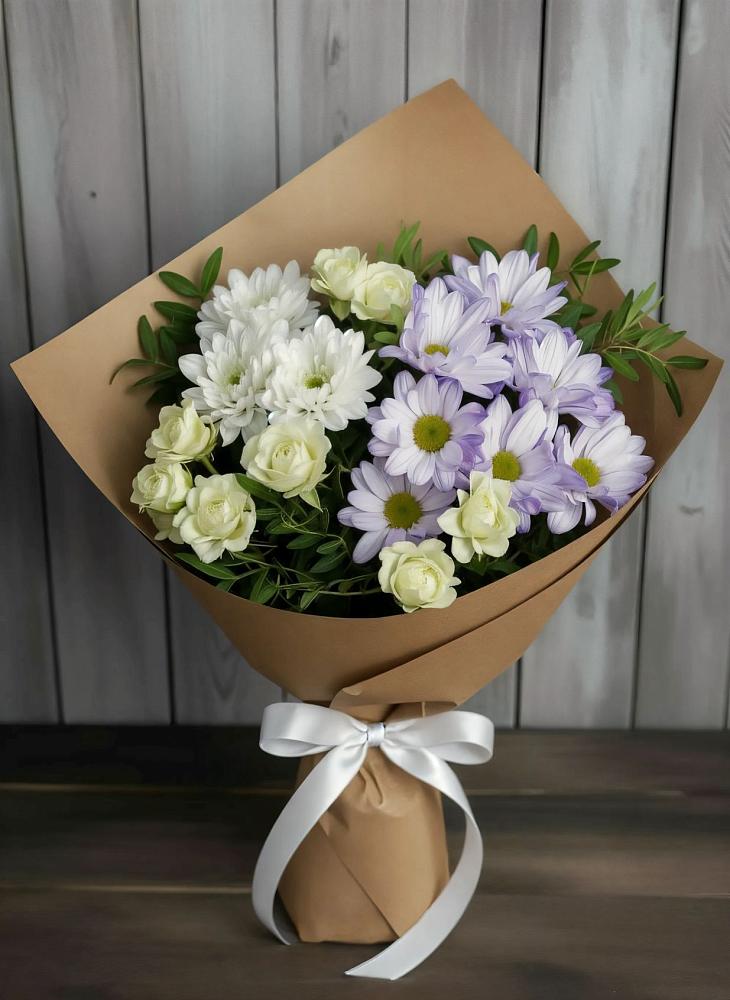 Букет цветов из: Хризантемы и Розы в городе Грязи