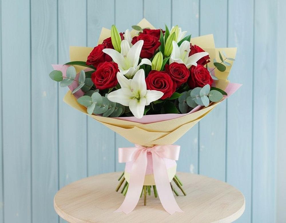 Букет цветов из: Лилии и Розы в городе Грязи